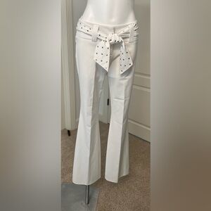 Cache White Pants with Elegant Detailing Never Worn